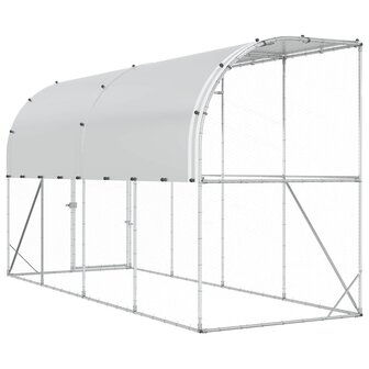 Kippenhok Tegen de Muur zilver 600 x 150 x 215 cm 6