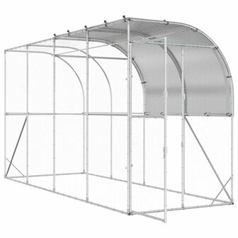 Kippenhok Tegen de Muur zilver 400 x 150 x 215 cm 3