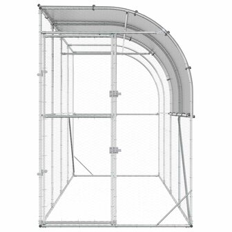 Kippenhok Tegen de Muur zilver 400 x 150 x 215 cm 4