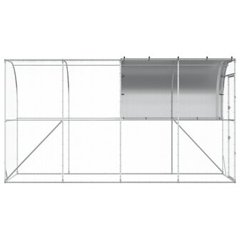 Kippenhok Tegen de Muur zilver 400 x 150 x 215 cm 5