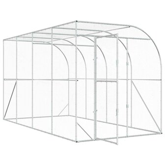 Kippenhok Tegen de Muur zilver 600 x 150 x 215 cm 3