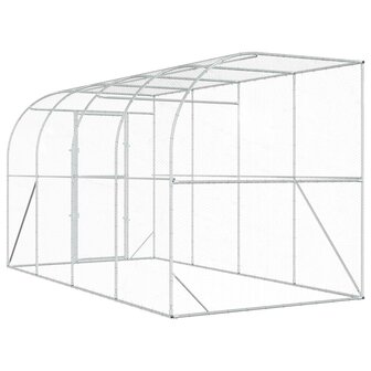 Kippenhok Tegen de Muur zilver 600 x 150 x 215 cm 6