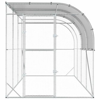 Kippenhok Tegen de Muur zilver 400 x 200 x 215 cm 4