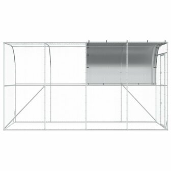 Kippenhok Tegen de Muur zilver 400 x 200 x 215 cm 5