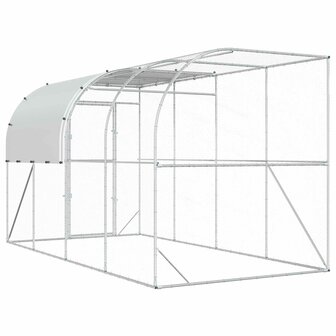 Kippenhok Tegen de Muur zilver 400 x 200 x 215 cm 6