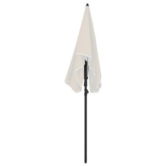 Parasol met paal 200x130 cm zandkleurig 5