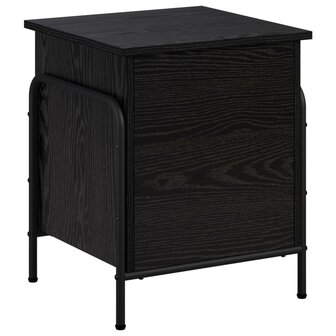 Opbergbox Zwart eiken 80 x 40 x 49,5 cm Bewerkt hout 2