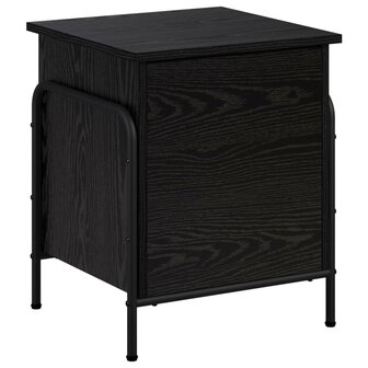 Opbergbox Zwart eiken 80 x 40 x 49,5 cm Bewerkt hout 5