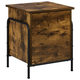 Opbergbox Gerookt eiken 80 x 40 x 49,5 cm Bewerkt hout 5
