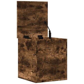 Opbergbox 40x42x46 cm bewerkt hout gerookt eikenkleurig 8