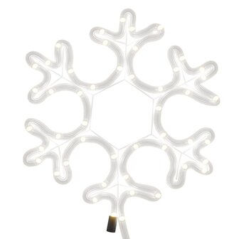 Kerstfiguur sneeuwvlok met LED&amp;apos;s 3 st 27x27 cm warmwit 6
