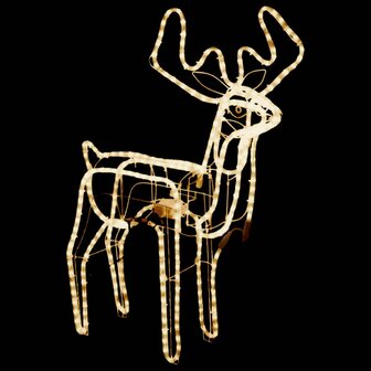 Kerstfiguur rendier met bewegende kop warmwit 76x42x87 cm 3