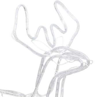 Kerstfiguur rendier met bewegende kop warmwit 76x42x87 cm 7