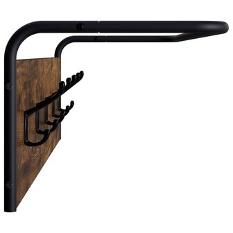 Kapstok Gerookt eiken 100 x 30 x 25 cm Bewerkt hout 3