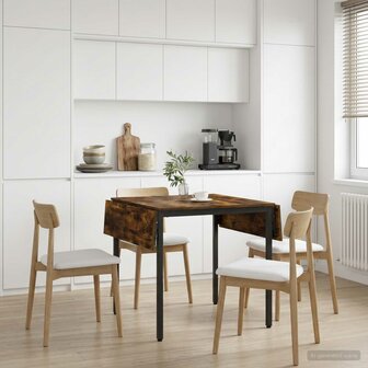 Uitschuifbare eettafel 120 x 81,5 x 75 cm Bewerkt hout 1