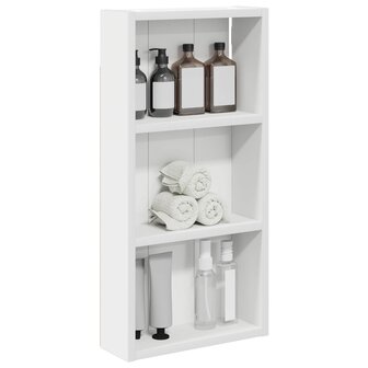 Badkamerwandkast Wit 30 x 10 x 60,5 cm Geconstrueerd hout 3