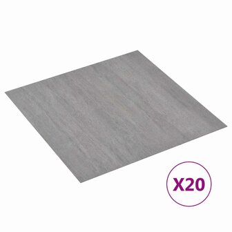 Zelfklevende Vloerplanken Grijs en Hout 30,5 x 30,5 cm 20 st 2