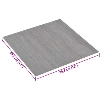 Zelfklevende Vloerplanken Grijs en Hout 30,5 x 30,5 cm 20 st 6