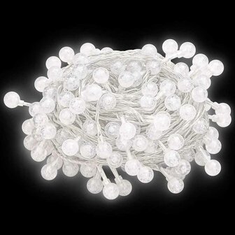 Lichtsnoer met 200 LED&amp;apos;s 8 functies koudwit 20 m 4