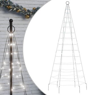 LED-kerstboom 200 LED&amp;apos;s koud wit 180 cm 2