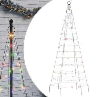 LED-kerstboom 200 LEDs kleurrijk 180 cm 2