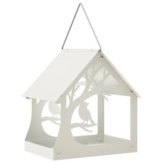 Hangend vogelvoederhuisje Staal Wit 2