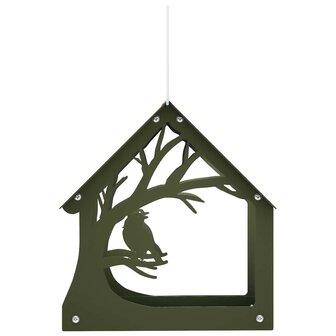 Hangend vogelvoederhuisje Staal Olijfgroen 3