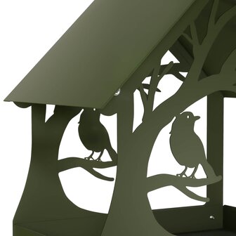 Hangend vogelvoederhuisje Staal Olijfgroen 5