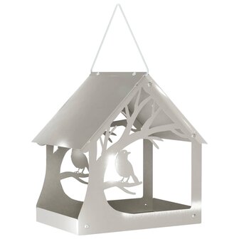 Hangend vogelvoederhuisje Roestvrij staal zilver 2