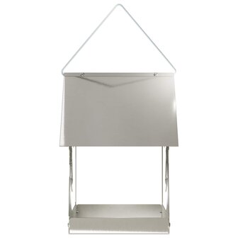 Hangend vogelvoederhuisje Roestvrij staal zilver 4