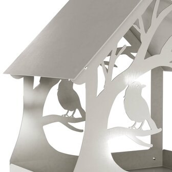 Hangend vogelvoederhuisje Roestvrij staal zilver 5
