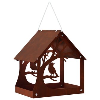 Hangend vogelvoederhuisje weervast staal Roestkleurig 2