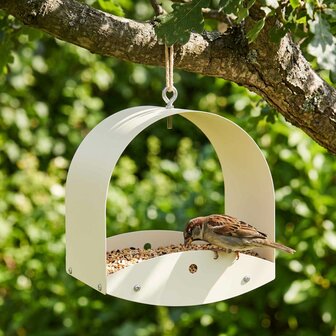 Hangend vogelvoederhuisje Staal Wit 1