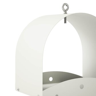 Hangend vogelvoederhuisje Staal Wit 5