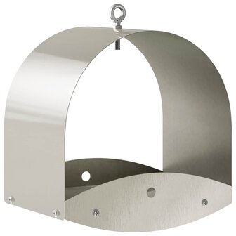 Hangend vogelvoederhuisje Roestvrij staal zilver 2
