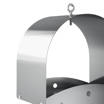 Hangend vogelvoederhuisje Gegalvaniseerd staal zilver 5