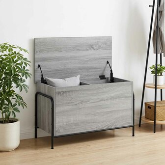 Opbergbox Grijs Sonoma 80 x 40 x 49,5 cm Bewerkt hout 1