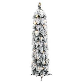 Kunstkerstboom met verlichting en sneeuw 45 LED&amp;apos;s 90 cm 2