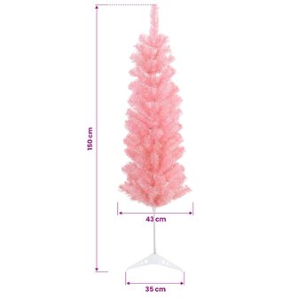 Kunstkerstboom 150 cm PVC en staal Roze 7