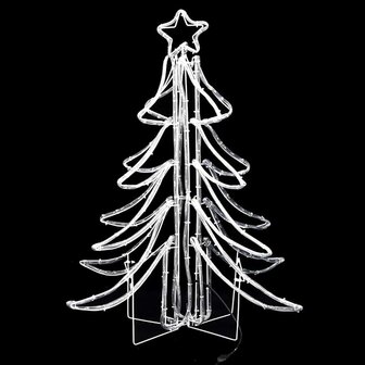 Kerstfiguur kerstboom met warmwitte LED&amp;apos;s 87x87x93 cm 4