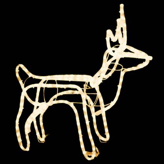 Kerstfiguur rendier warmwit 60x30x60 cm 3