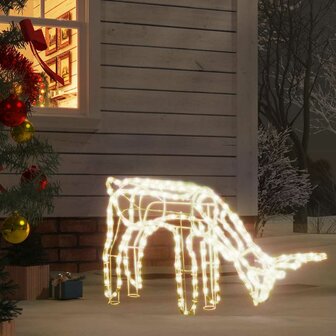 Kerstfiguur rendier warmwit 73x31x45 cm 1