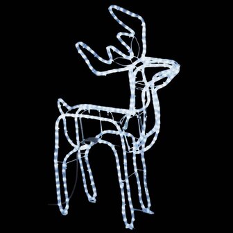 Kerstfiguur rendier koudwit 76x42x87 cm 3