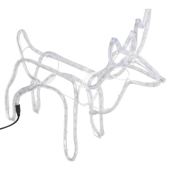 Kerstfiguur rendier koudwit 60x30x60 cm 5