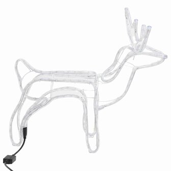 Kerstfiguur rendier koudwit 60x30x60 cm 6
