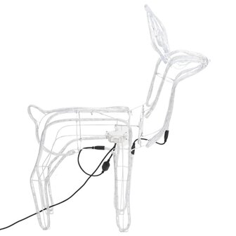 Kerstfiguur rendier met bewegende kop koudwit 76x42x87 cm 6