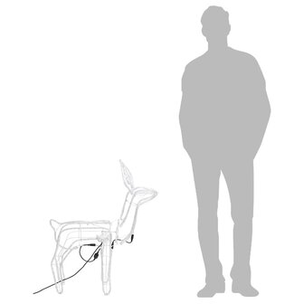 Kerstfiguur rendier met bewegende kop koudwit 76x42x87 cm 8