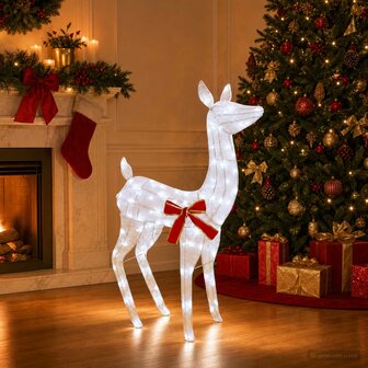 3D Kerst Rendier LOVIISA 110 LED&amp;apos;s Koel wit 70 x 26 x 100 cm 1