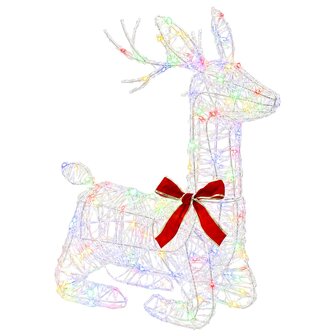 3D Kerst Rendier LOVIISA 140 LED&amp;apos;s Meerkleurig 55 x 22 x 63 cm 2