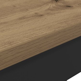 Eettafels 110 x 55 x 75 cm Bewerkt hout Artisanaal eiken 8